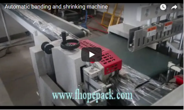 Automatic banding and shrinking machine