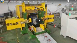 Cable reel packing machine