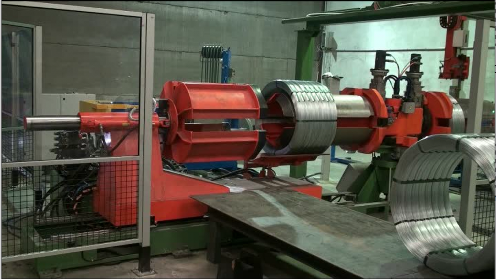 Steel-wire-winding-and-packing-line