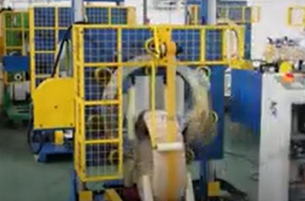 vertical coil wrapping machine with logo tapping