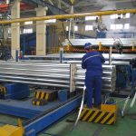 Steel tube bundle strapping machine
