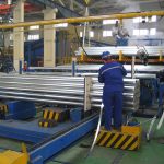 Steel tube bundle strapping machine