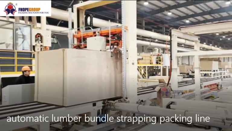 Automatic strapping machine for panel and board