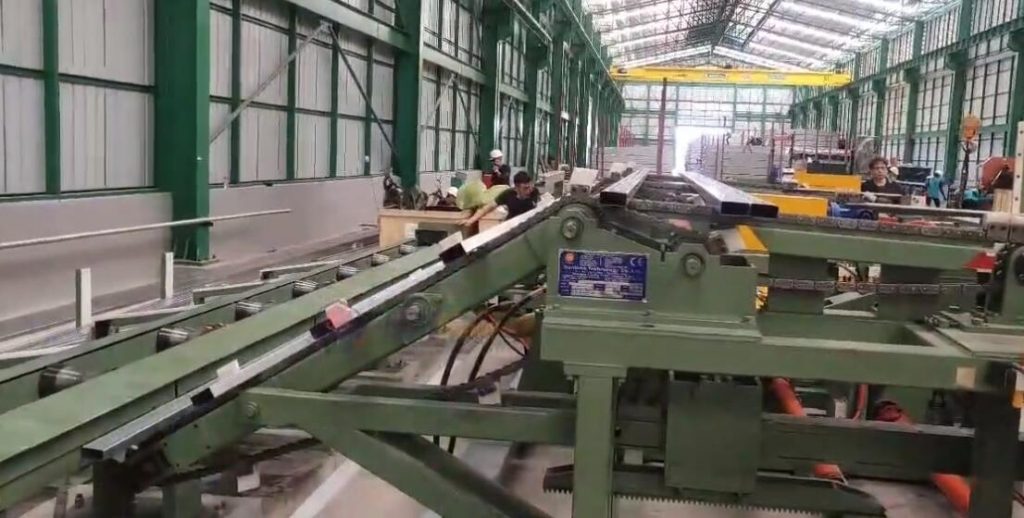 steel profile stacking line