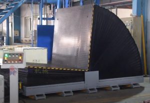 volteadora de moldes de 180 grados