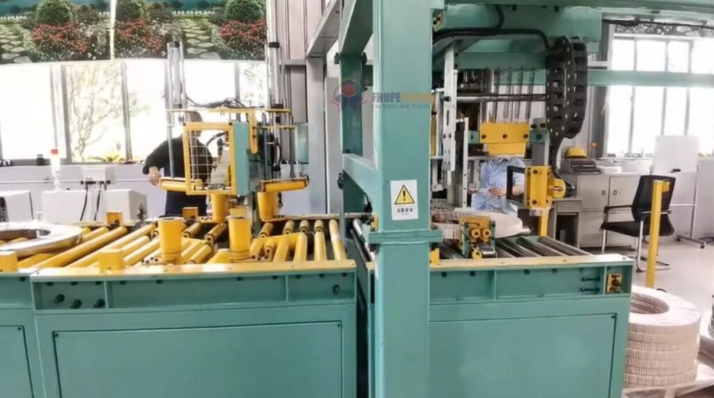 automatic slit steel coil packaging line