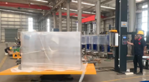 large turntable pallet wrapping machine