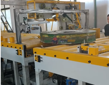 Verpackungslinie für Stahlspulen