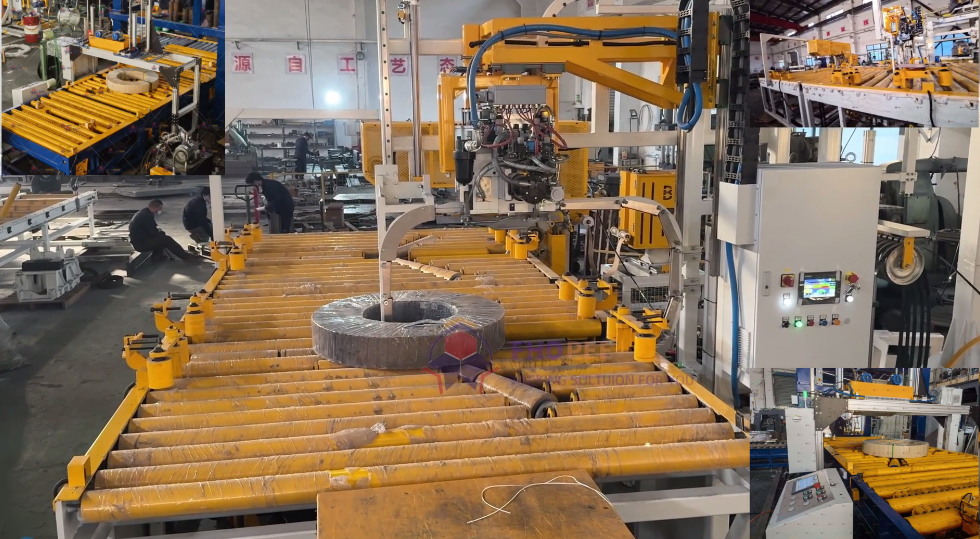 Kinematic and Force Analysis of Automated Tilting, Strapping, and Wrapping Equipment Handling Sensitive Non-Ferrous Metal Coils