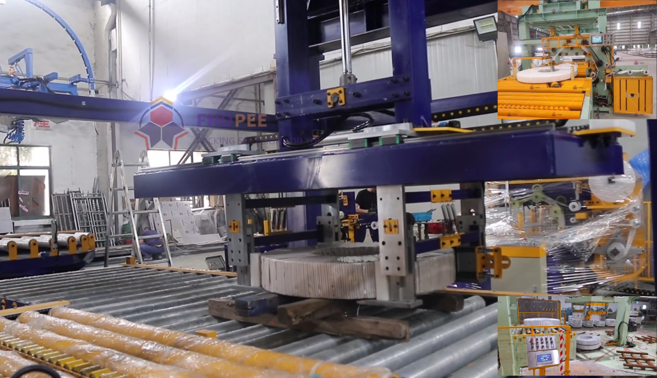 How Does a Two-Stage Automatic Steel Coil Packaging & Stacking Line Work?