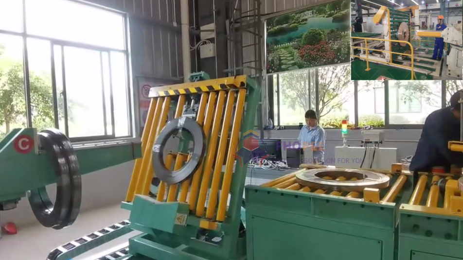 Maximizing Efficiency: Complete Stainless Steel Coil Packaging Line with Automated Labeling and Stacking Maximizing Efficiency: Complete Stainless Steel Coil Packaging Line with Automated Labeling and Stacking