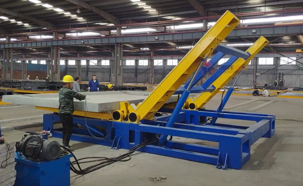 How 180° Turning Machines Work for Precast Components and Sheets in the Production Process